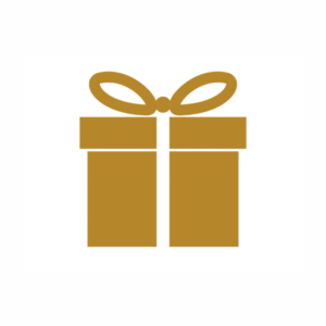 Icône d'un cadeau avec un nœud